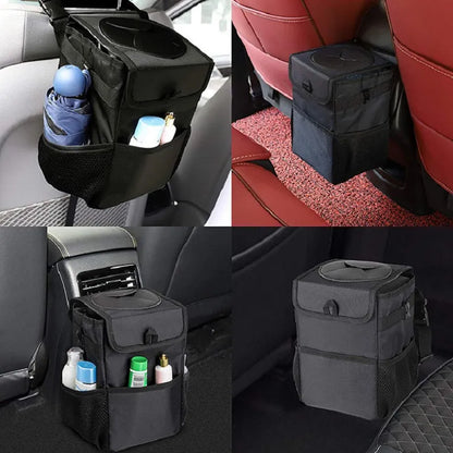 Waterproof Car Trash Can Bin Organizer