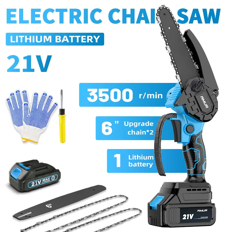 6 Inch Mini Cordless Electric Chainsaw