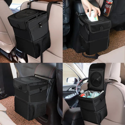 Waterproof Car Trash Can Bin Organizer